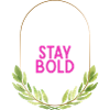 Stay Bold Leaf Wreath Motif