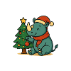 Rhino_Decorating_Christmas_Tree