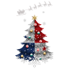 Weihnachtsbaum mit Panama-Flagge