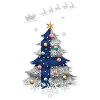 Weihnachtsbaum mit Finnland-Flagge
