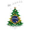 Christmas tree with Brazil flag