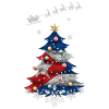 Weihnachtsbaum mit Kuba-Flagge