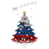 Weihnachtsbaum mit slowenischer Flagge