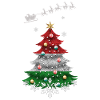 Weihnachtsbaum mit Ungarn Flagge