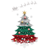 Christmas tree with Bulgaria flag