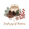 Motif de Noël rustique