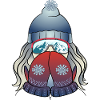    	 Wintermädchen mit Schneeflocke