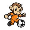 Affe Comic Fußball