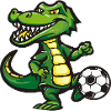 Crocodile Soccer Hero Caricature