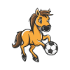 Pferd Fuball
