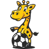 Giraffe Fußball Comic
