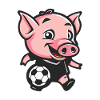 Soccer Pig Cartoon