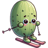 Skiender Kaktus Kawaii Winter Humor