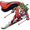 Strawberry Superhero Skiing Winter Fun