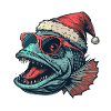 Piranha Fish Christmas Funny