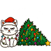 Annyoed Cat Christmas Lights