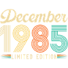 December 1985 Vintage Retro Birthday Gift