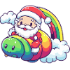 Worm Santa Claus Christmas