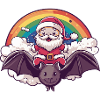 Bat Santa Claus Christmas