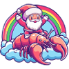 Crabe homard Père Noël Noël