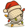 Funny Golf Christmas Golf Ball Santa Hat