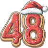48 Number Biscuit Christmas