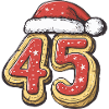 45 Number Cookie Christmas