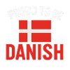 Proud of Denmark flag art
