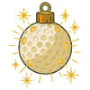 Lustiger Golfball Christbaumschmuck Design