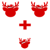 FIRST CHRISTMAS THREESOME REINDEER