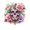 Flowers Skull Beauty Bloom