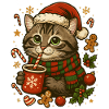 Chat à Noël