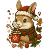 Rabbit at Christmas