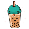 Bubble Tea Kawaii Boba Tea Maito Tee Aasialainen