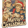 Anime Chats Fête de Noël