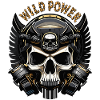 Wild Power Skull Biker Emblem