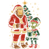 Santa Bigfoot Alien Elf Christmas