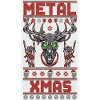 Metallic Xmas Deer Head