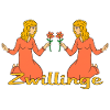 Sternzeichen Zwillinge mit einer Blume