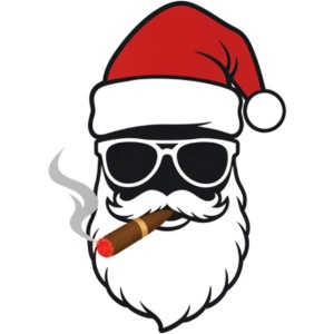 Cooler Santa mit Zigarre & Sonnenbrille