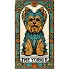 Yorkie Stained Glass Portrait