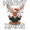 Heavy Xmas Reindeer Cartoon