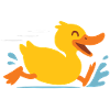 Happy Duck Sprint Cartoon