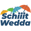 Farbige Regenschirme Comic Stil (Scheiß Wetter)