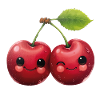 Cherries with a face