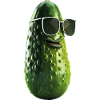 Gurke Pickle mit Sonnenbrille