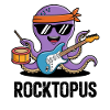 Illustration musicale cool rocktopus octopus pour