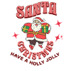 Santa Gifts Cartoon Christmas Scene