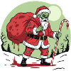 Monstre effrayant Zombie Noël Horreur
