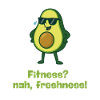 Avocado Fitness Saying Vegetable Cartoon